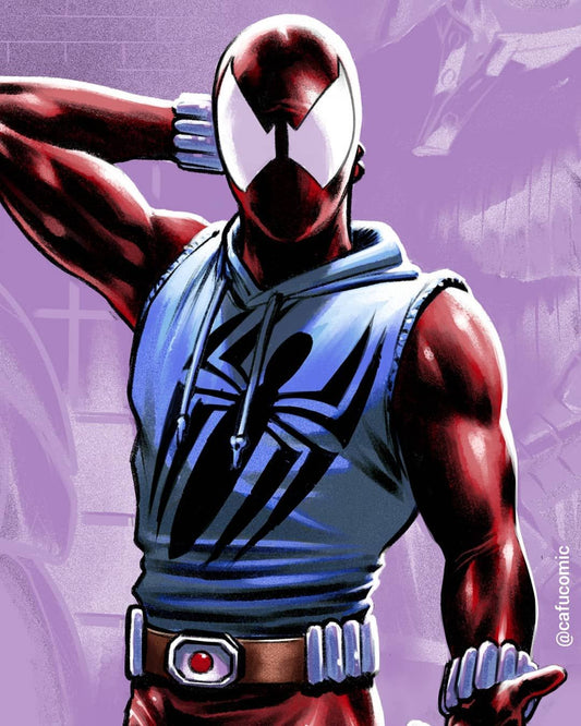 Spider Man Animated Portrait Print Poster