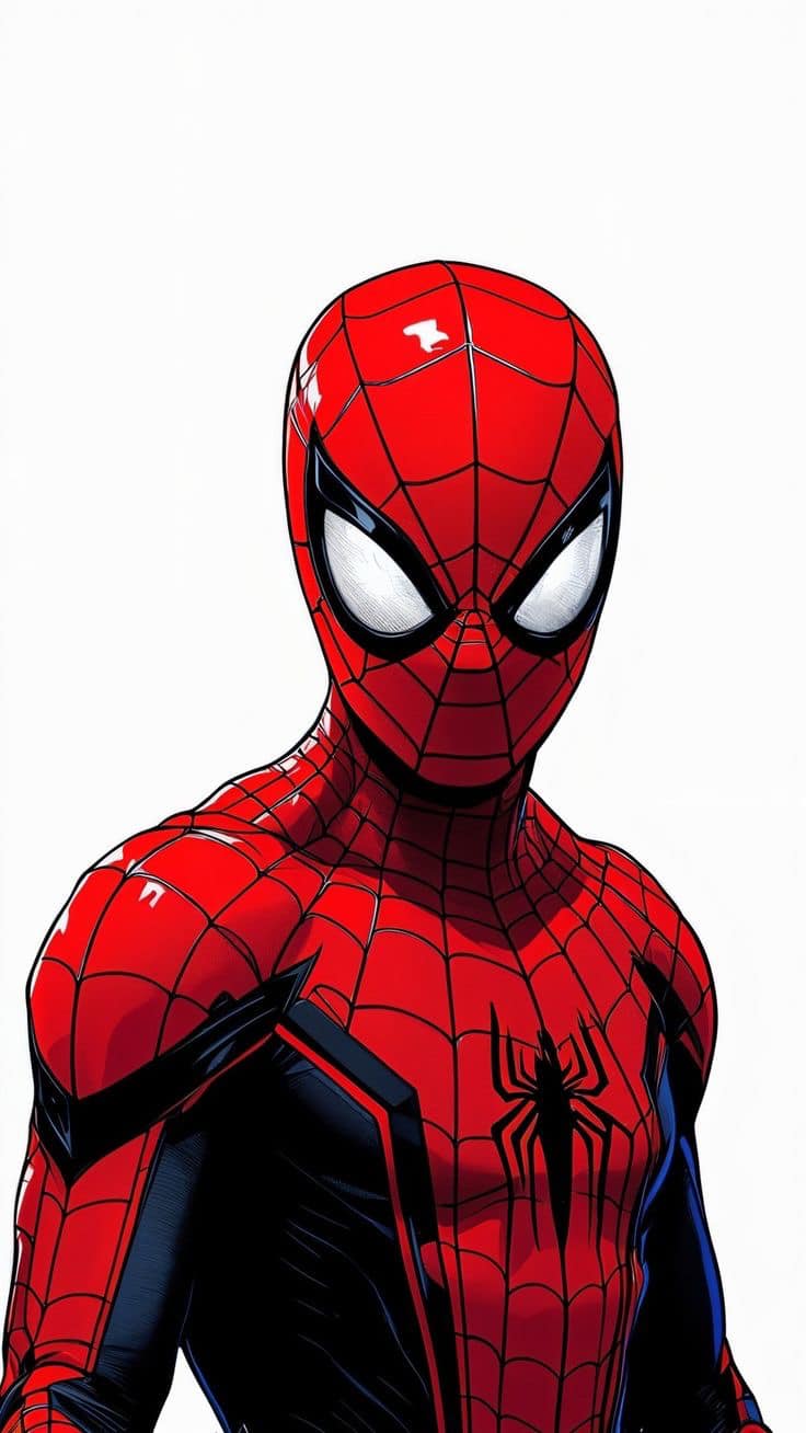 Spider Man Animated Portrait (2) Print Poster