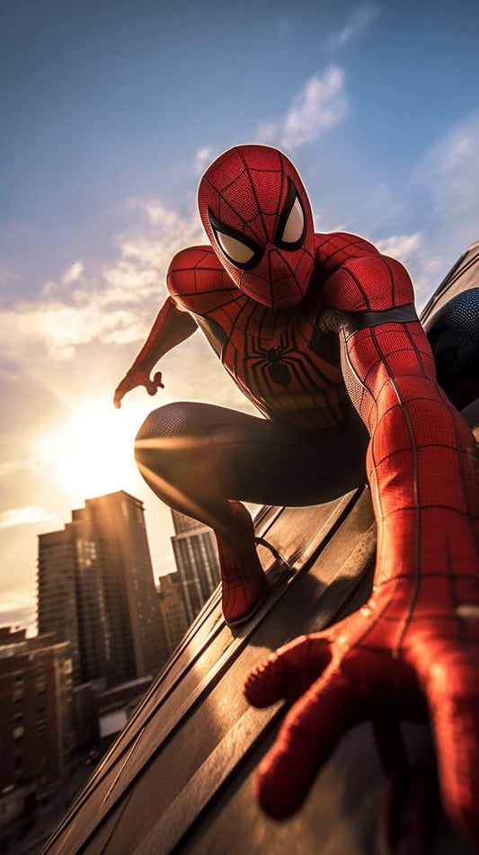 Spider Man City Sunset (2) Print Poster