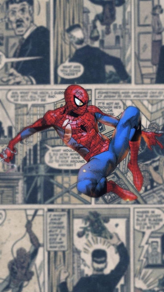 Spider Man Comic Action Scene Print Poster