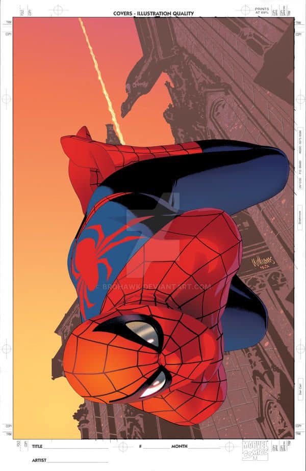 Spider Man Comic Cover Illustration Print Poster