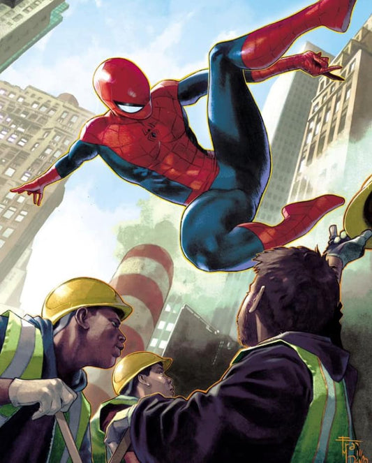 Spider Man Construction Save The Day Print Poster