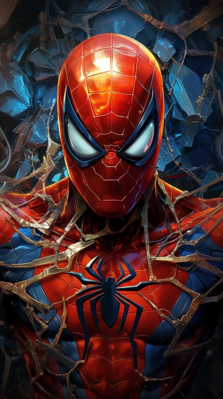 Spider Man Hero Portrait Print Poster