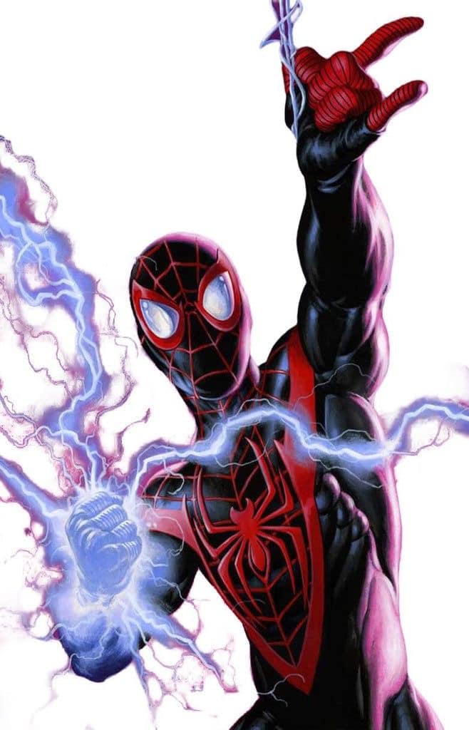 Spider Man Miles Morales Action Pose Print Poster