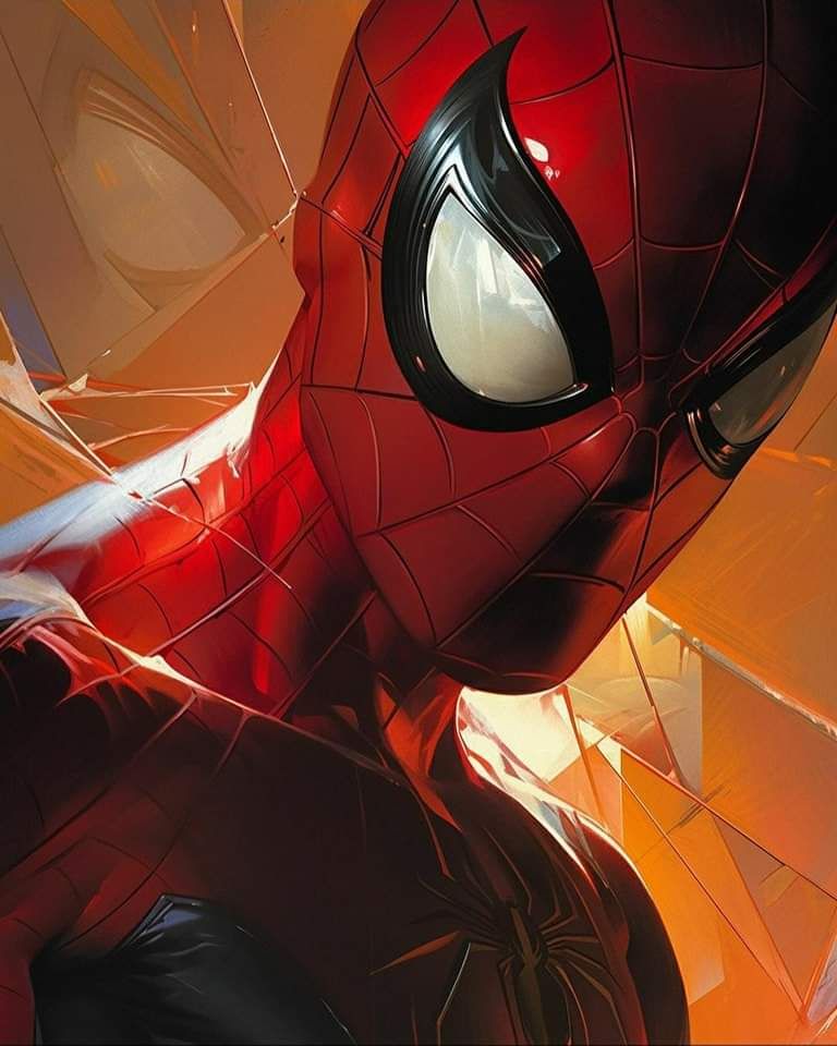 Spider Man Portrait Closeup Print Poster