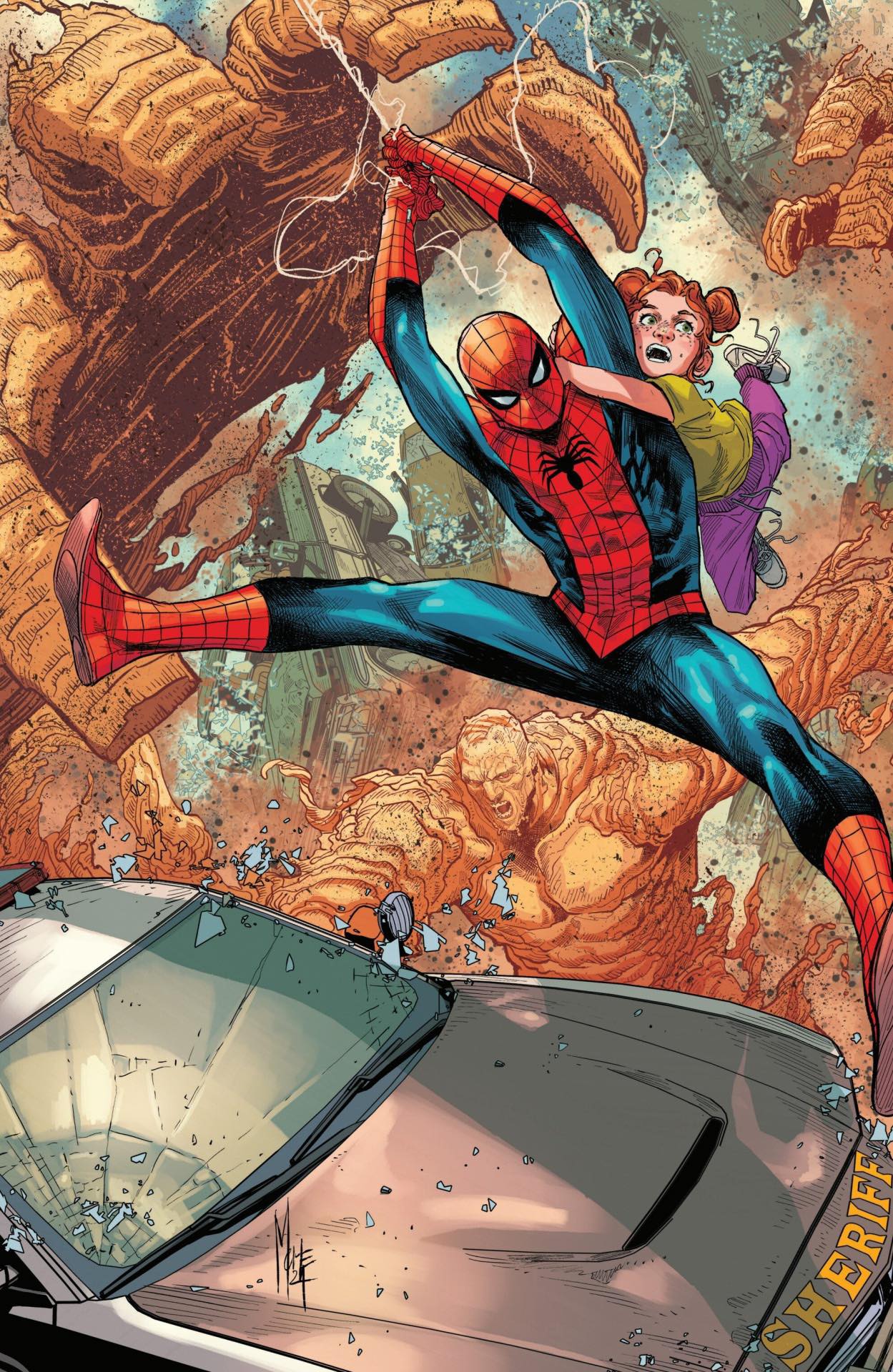 Spider Man Rescue Scene Print Poster
