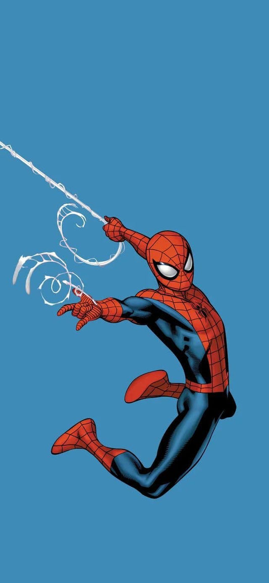 Spider Man Swinging Action Print Poster