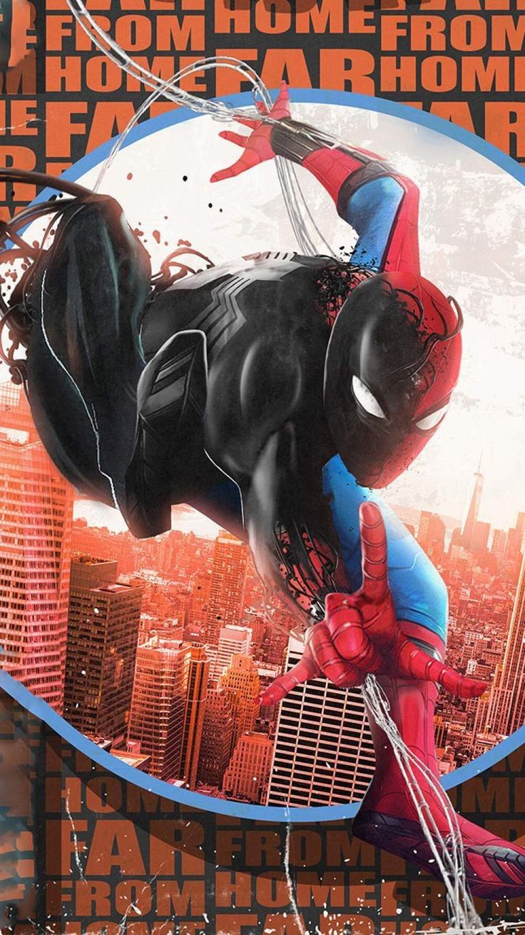 Spider Man Venom Nyc Action Print Poster