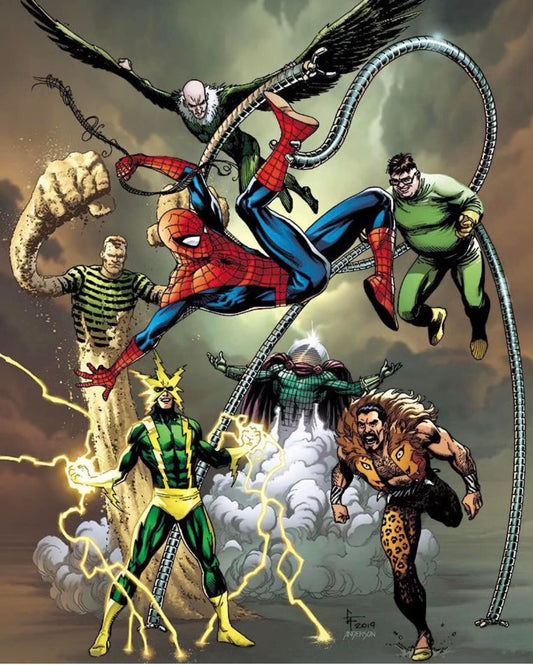 Spider Man Villains Showdown Print Poster