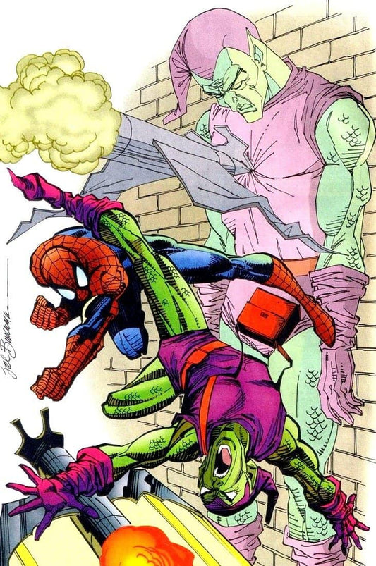 Spider Man Vs Green Goblin Action Scene (2) Print Poster