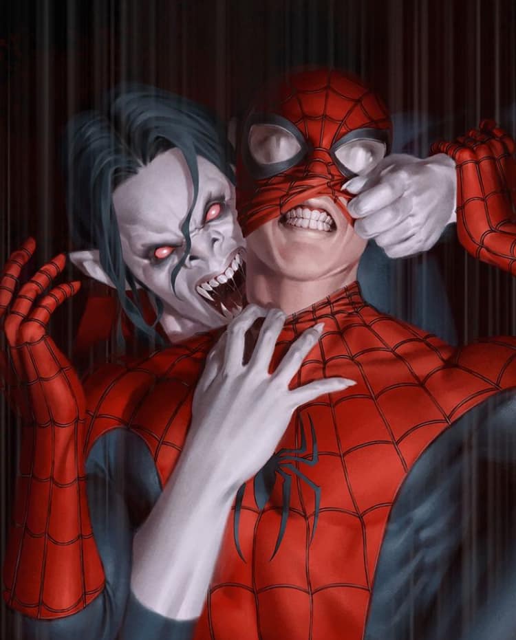 Spider Man Vs Vampire Dark Theme Jigsaw Puzzle