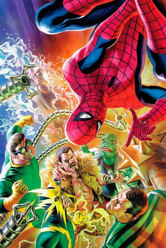 Spider Man Vs Villains Action Scene Print Poster