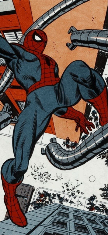 Spider Man Avoiding Mechanical Arms 749 Print Poster