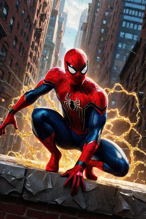 Spider Man City Jump 001 Print Poster