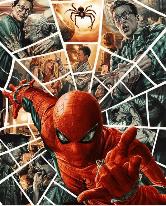 Spider Man Comic Collage 4721 Print Poster