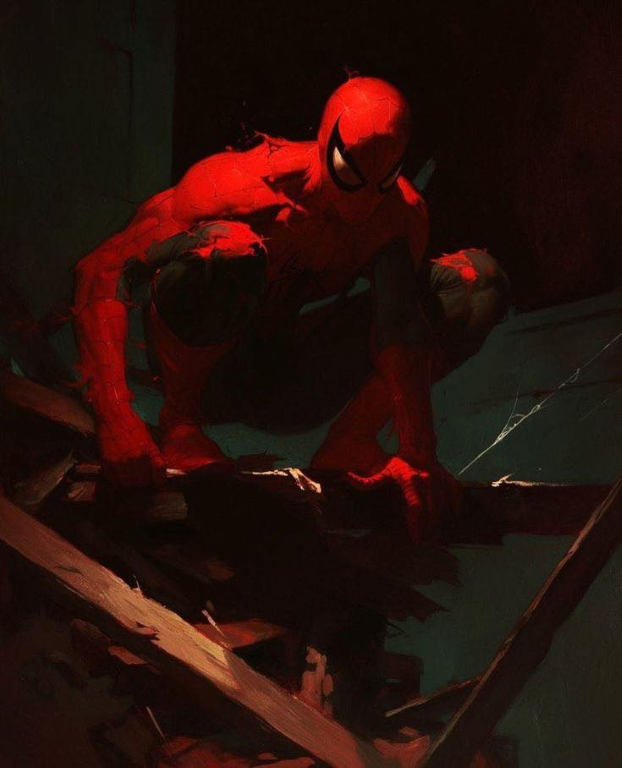 Spider Man Crouching 97 Print Poster