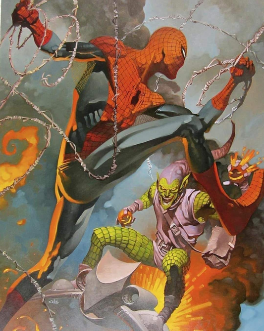 Spider Man Green Goblin Battle 421 Print Poster