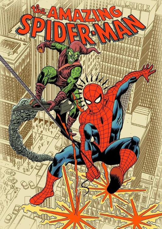 Spider Man Green Goblin Skyline 734 Print Poster