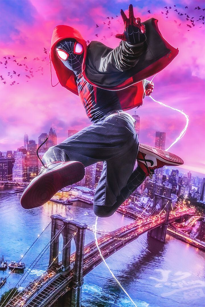 Spider Man Into The Spider Verse Animation Action Wall Home Decor Jigsaw Puzzle