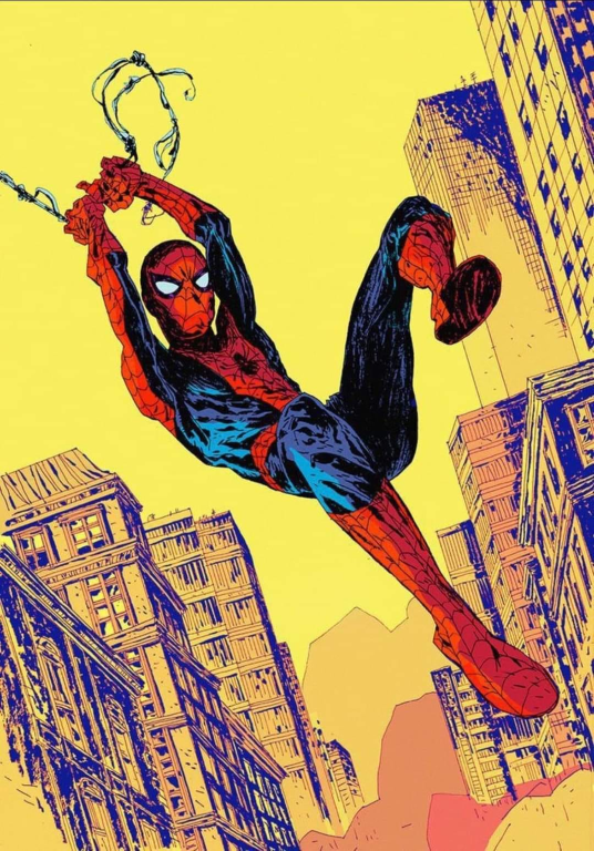 Spider Man Swinging 893 Print Poster