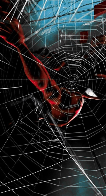 Spider Man Swinging Web Print Poster