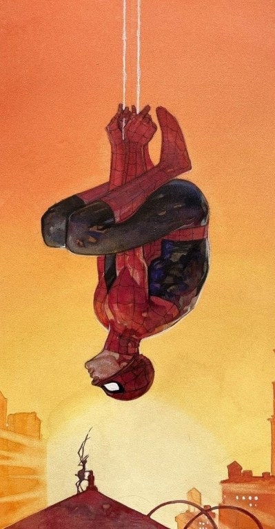 Spider Man Upside Down 457 Print Poster