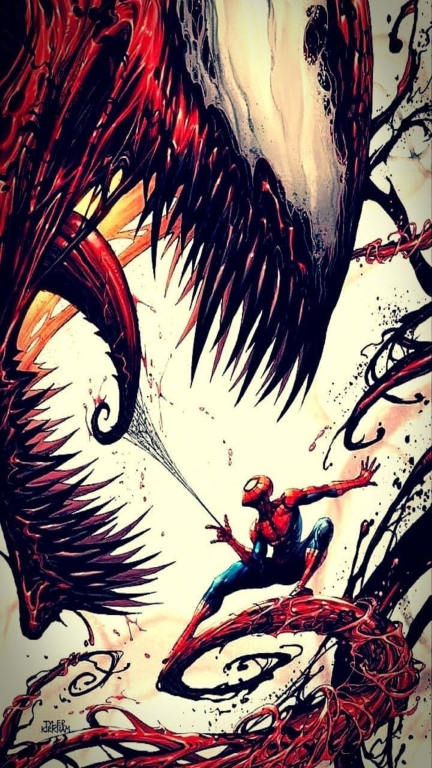 Spider Man Venom Battle 687 Print Poster