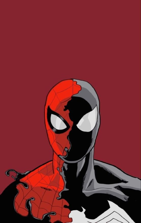 Spider Man Venom Half Face 8421 Print Poster