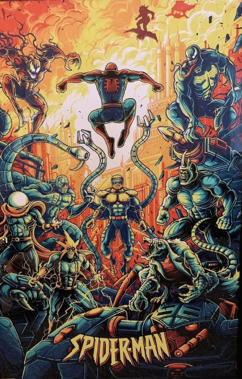 Spider Man Villains Battle 3271 Print Poster