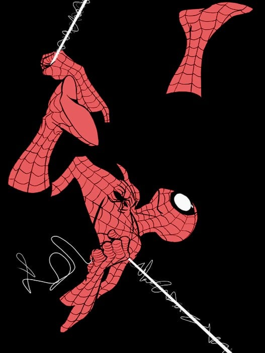 Spider Man Web Swinging 01 Print Poster