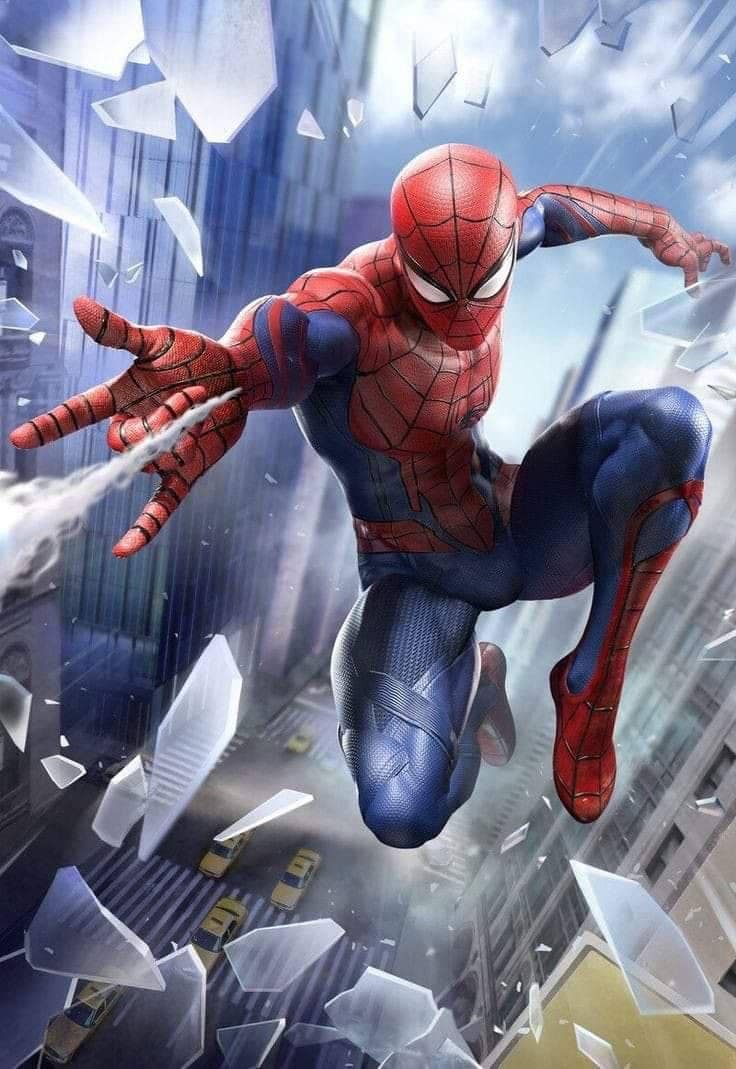 Spiderman Action Cityscape (3) Print Poster