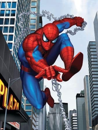 Spiderman Action Cityscape (4) Print Poster