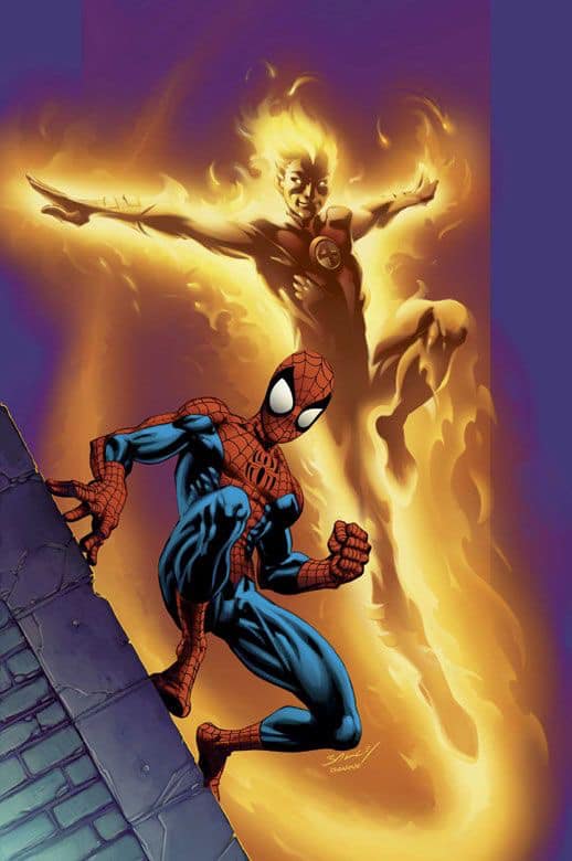 Spiderman Action Illustration Print Poster