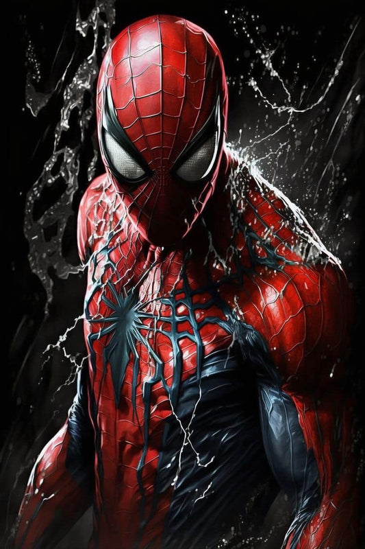 Spiderman Action Portrait Print Poster