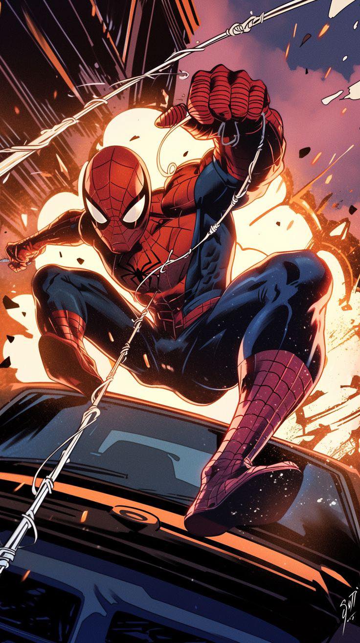 Spiderman Action Pose (14) Print Poster
