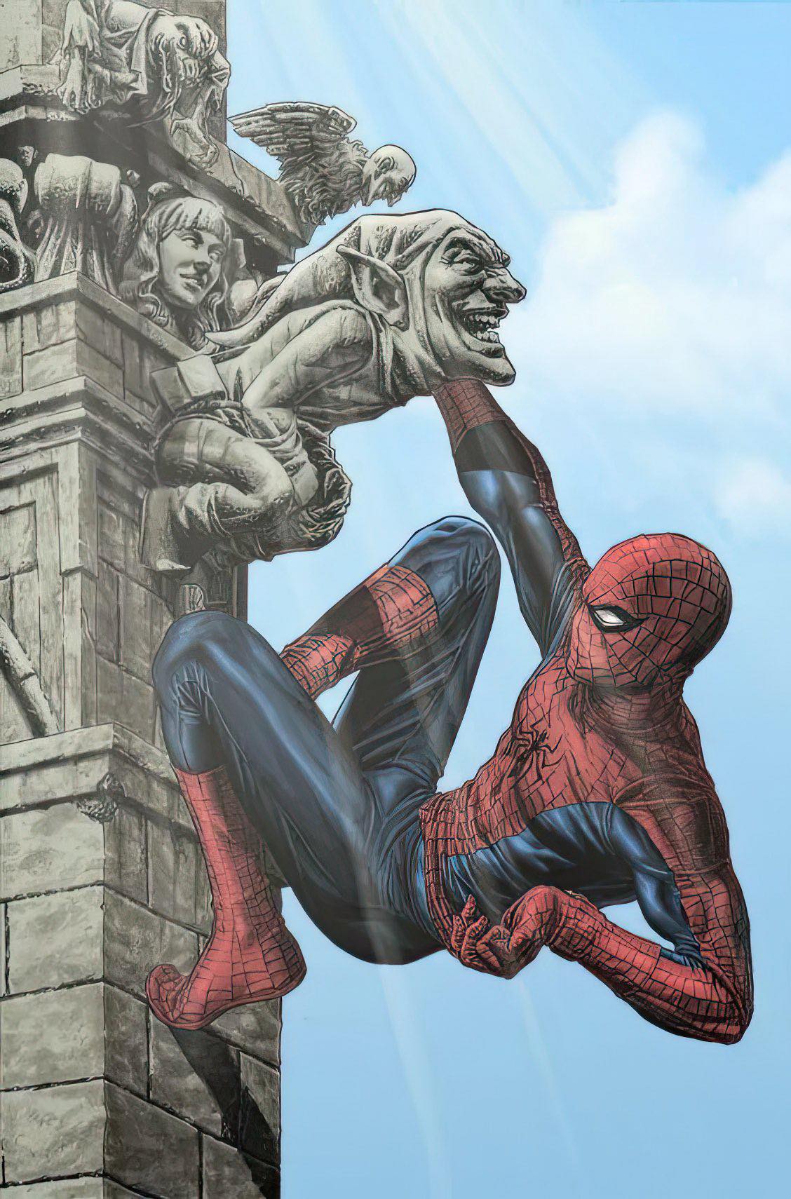 Spiderman Action Statue Background Jigsaw Puzzle