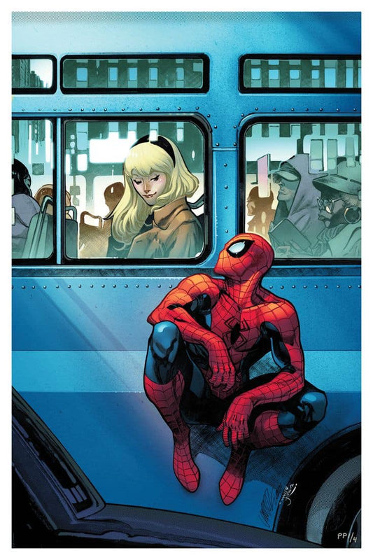 Spiderman Bus Scene Print Poster