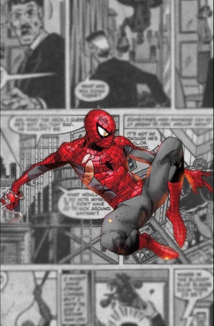 Spiderman Comic Action Scene Print Poster