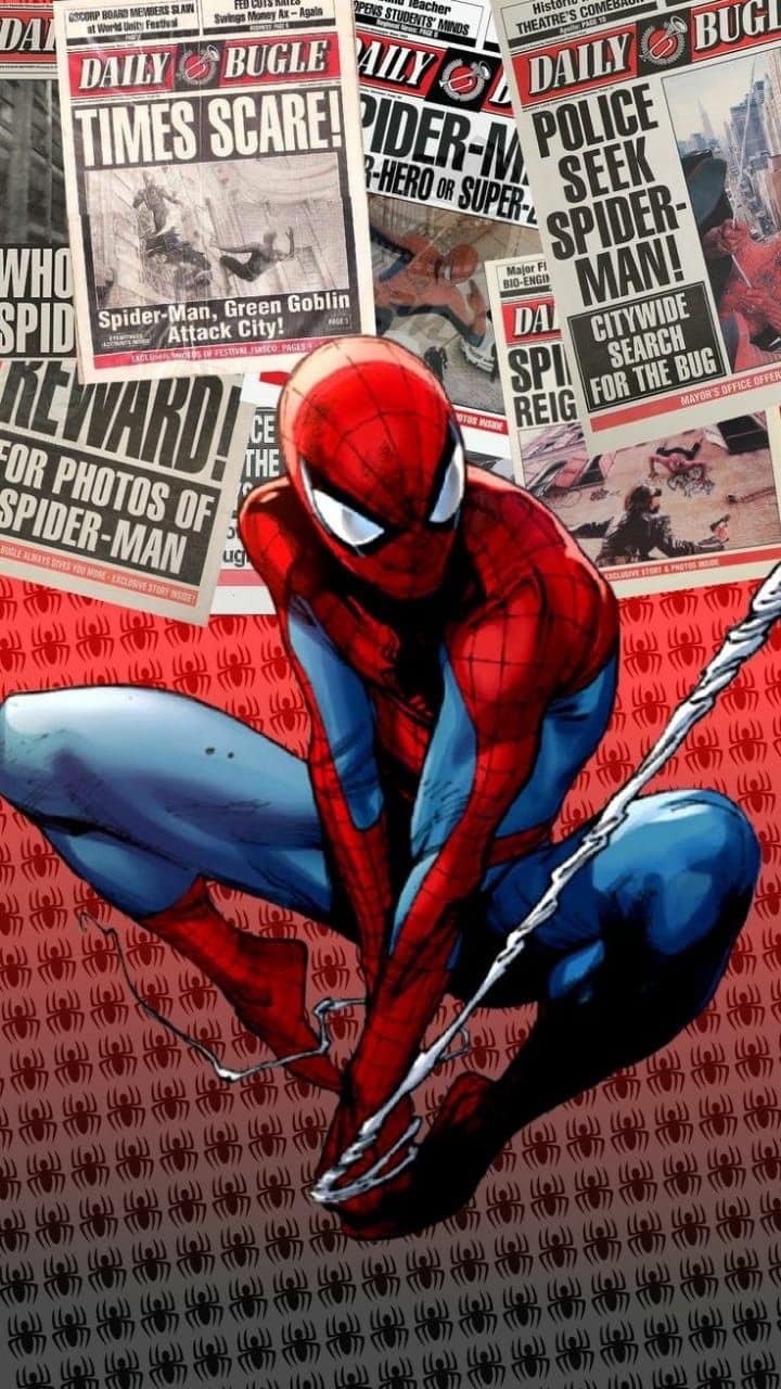 Spiderman Daily Buggle Collage Print Poster