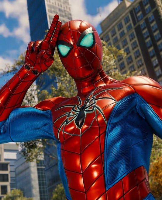 Spiderman Gesture Cityscape Print Poster