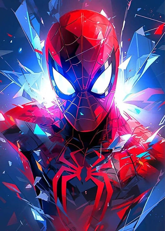 Spiderman Illustration Vibrant Artwork Print Poster