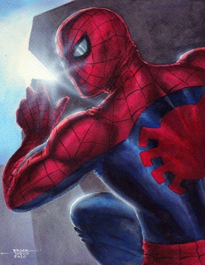Spiderman Portrait Art Print Poster