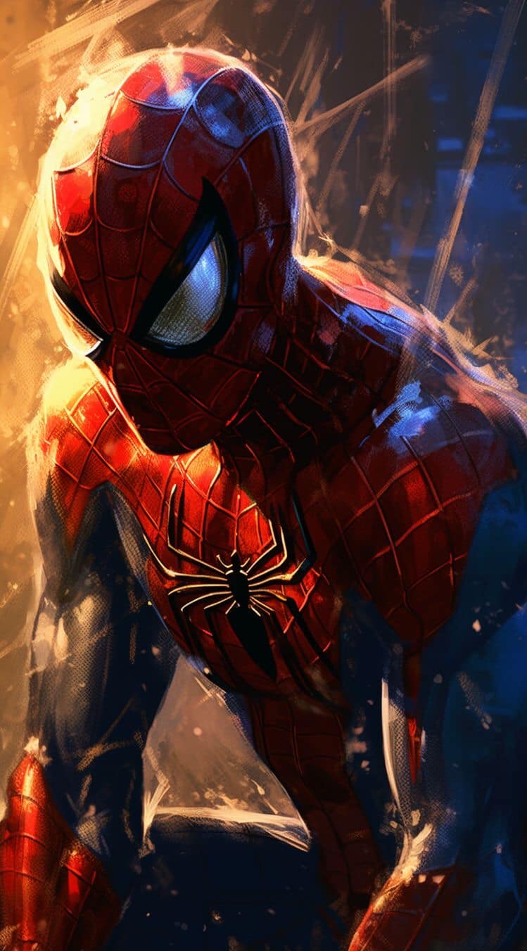 Spiderman Portrait Artistic Rendering Print Poster