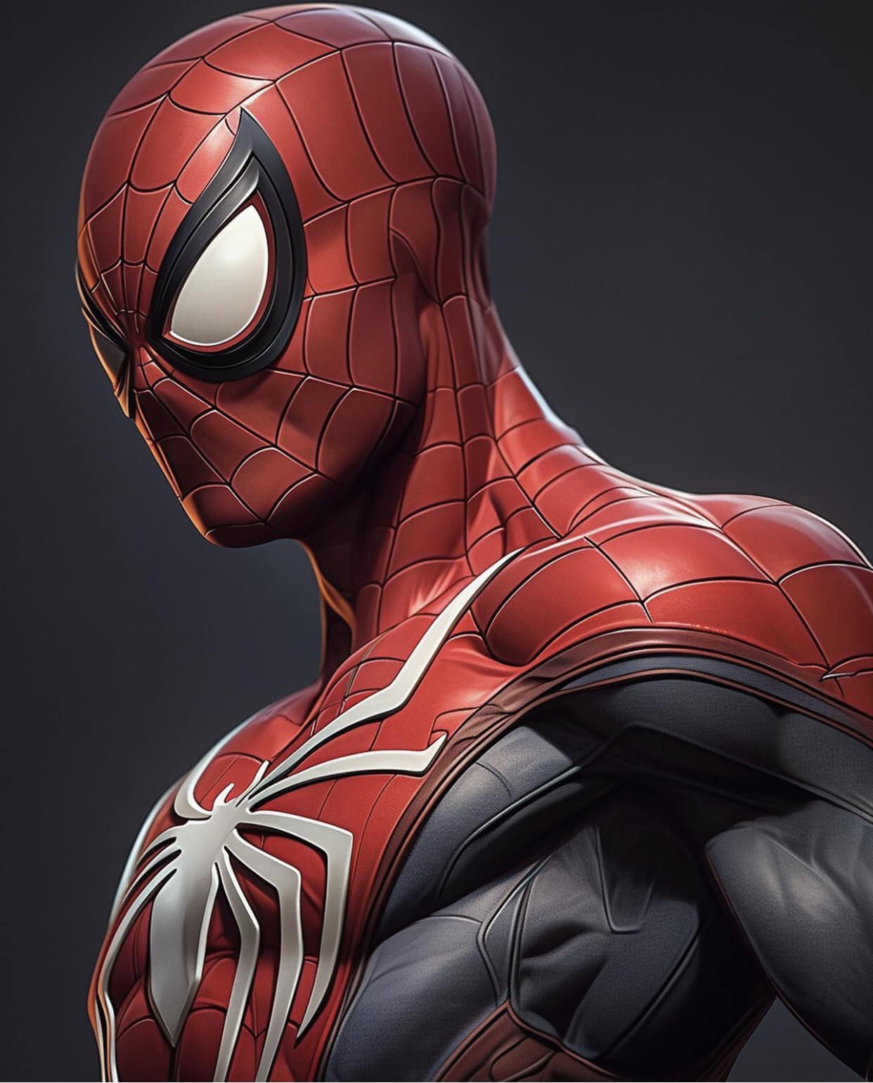 Spiderman Portrait Detailed Print Poster