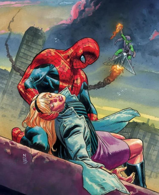 Spiderman Rescue Urban Battle Print Poster