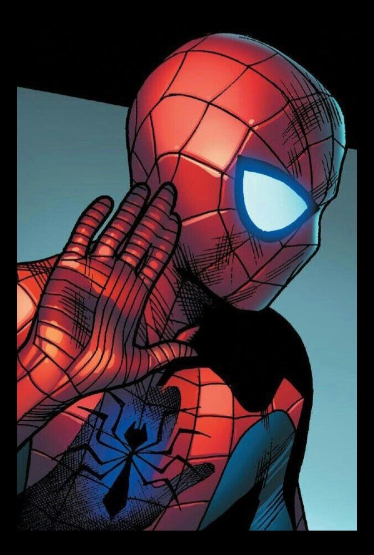 Spiderman Silhouette Gesture Print Poster