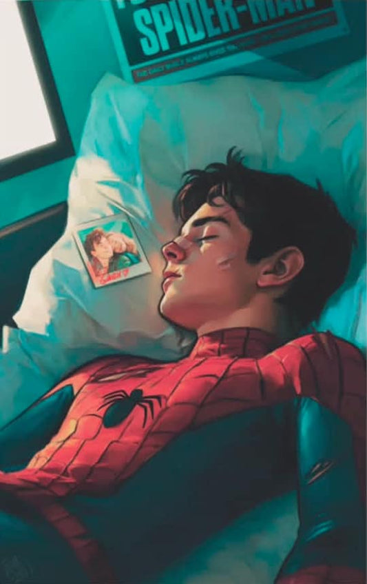 Spiderman Sleeping Hero Dreaming Print Poster