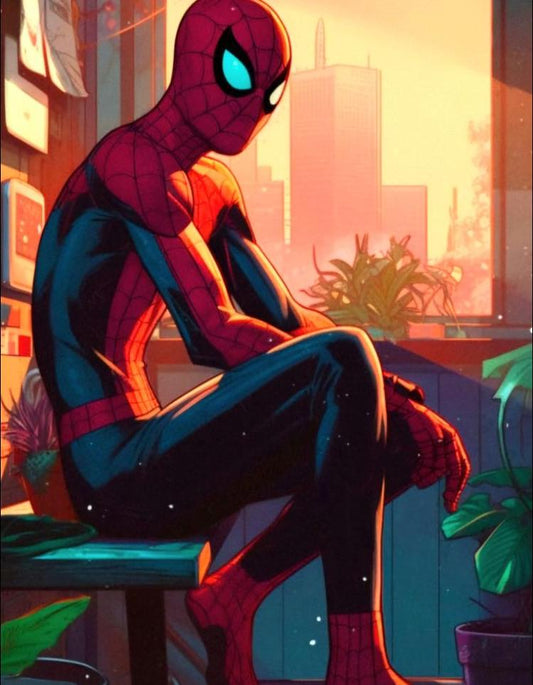 Spiderman Urban Portrait Print Poster