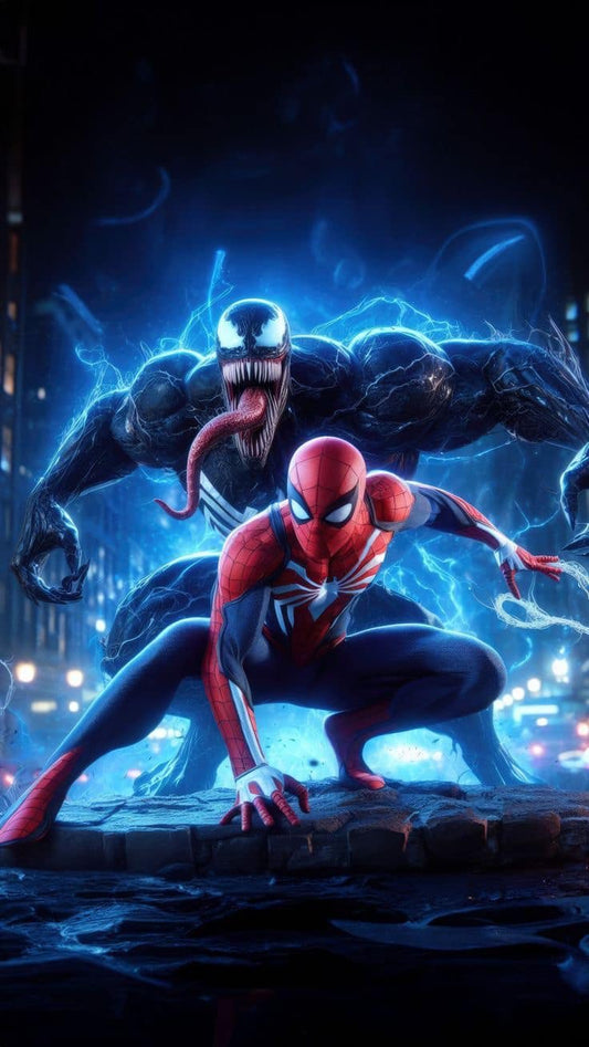 Spiderman Venom Showdown Print Poster