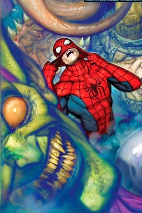 Spiderman Vs Green Goblin Illustration Print Poster